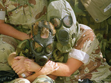 Saudi Arabia Army U.S Forces Chemical Warfare Kuwait Crisis Photographic Print by Dave Martin
