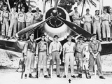 WWII Boyington and Black Sheep Crew 1944 Photographic Print by  Anonymous
