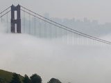 Golden Gate Bridge Fog Photographic Print by Paul Sakuma