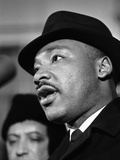 Dr. Martin Luther King, Jr. Talks to Newsmen Photographic Print by Henry Burroughs