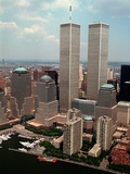 New York Landmarks Twin Towers Photographic Print by Ed Bailey