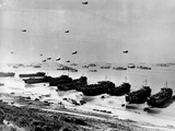 WWII Normandy Invasion Omaha Photographie par  Anonymous