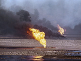 Kuwait Oil Fire Photographic Print by  Anonymous