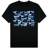 Blue Puppies Pattern Shirts