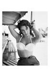 Elizabeth Taylor with Hands Behind Head Print by Frank Worth