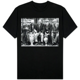 Former Manager of Liverpool Bob Paisley with European Cup and Football League Championship Trophy T-Shirt