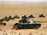 Saudi Arabia Army U.S Forces Maneuver Exercise Kuwait Crisis Photographic Print by Tannen Maury