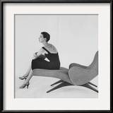 Vogue - April 1956 Framed Photographic Print by Karen Radkai