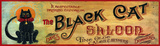 Black Cat Vintage Wood Sign