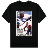 St. Gervais-Les-Bains, France - SNCF Railway Cable Car Promo Poster T-shirts