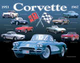 Corvette Collage Plaque en métal