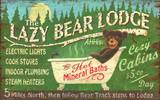 Lazy Bear Vintage Placa de madeira