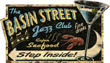 Jazz Club Vintage Wood Sign