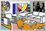 Interior with Skyline Art by Roy Lichtenstein