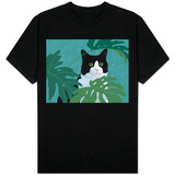 Black and White Cat with Green Eyes Vêtements