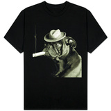 Pug smoking a cigar T-shirts