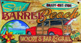 Woody Surfing Vintage Wood Sign