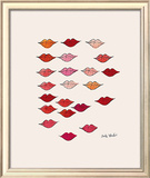 Lips Framed Giclee Print by Andy Warhol