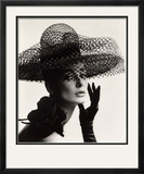 Tania Mallet in a Madame Paulette Stiffened Net Picture Hat, 1963 Framed Giclee Print by John French