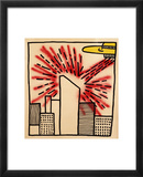 Spaceship with Ray, 1980 Framed Giclee Print by Keith Haring