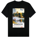 Windsor, England - British Railways Windsor Castle Thames Poster Shirt