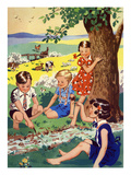 Infant School Illustrations, UK Posters