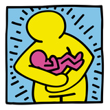 Pop Shop (Mother and Baby) Giclée-Druck von Keith Haring