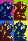 Steez Monkey Thinker Quad Pop-Art Photo