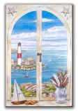 Montauk Lighthouse Window Wood Sign