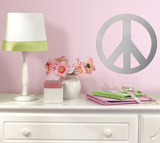 Peace Sign Peel & Stick Mirror (Large) Autocollant mural