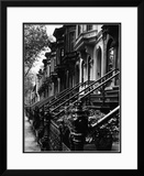Stoops on 19th Century Brooklyn Row Houses Framed Photographic Print by Karen Tweedy-Holmes