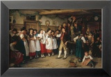 Alsatian Peasant Wedding Gerahmter Giclée-Druck von Benjamin Vautier