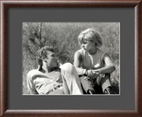 Johnny Hallyday and Sylvie Vartan, June 6, 1963 Framed Photographic Print by Luc Fournol