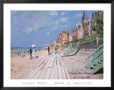 Beach at Trouville, 1870 Print by Claude Monet