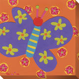 Purple Butterfly Flowers Leinwand