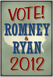 Vote Romney & Ryan 2012 Retro Posters