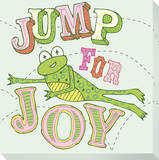 Frog - Jump For Joy Reproduction transférée sur toile par Jen Skelley