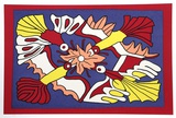 Four Red Birds and a Flower Limited Edition by Victor Delfin