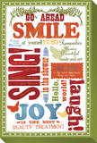 Go Ahead Smile Stretched Canvas Print