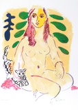Lady With Cat Limited Edition by Wayne Ensrud
