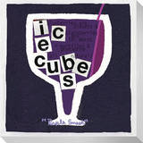 Purple Ice Cubes Stretched Canvas Print