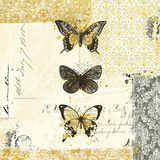 Golden Bees n Butterflies No. 2 Prints by Katie Pertiet