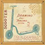 Vintage Scooter Poster by Jo Moulton