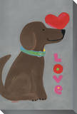 Doggie Love Stretched Canvas Print