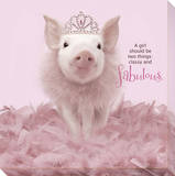 In The Pink! - Princess Pig 1 Stretched Canvas Print