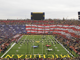 University of Michigan - American Flag Formed at Michigan Stadium Fotografisk tryk