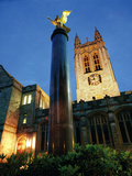 Boston College - Night Illumination of Gasson Hall Photographic Print