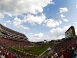 University of Maryland - Jets Fly over Byrd Stadium, Maryland Football Fotografisk tryk