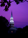 Wake Forest University - Wait Chapel at Night Photographic Print