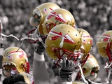 Florida State University - Florida State Football Helmets Fotografie-Druck von Mike Olivella